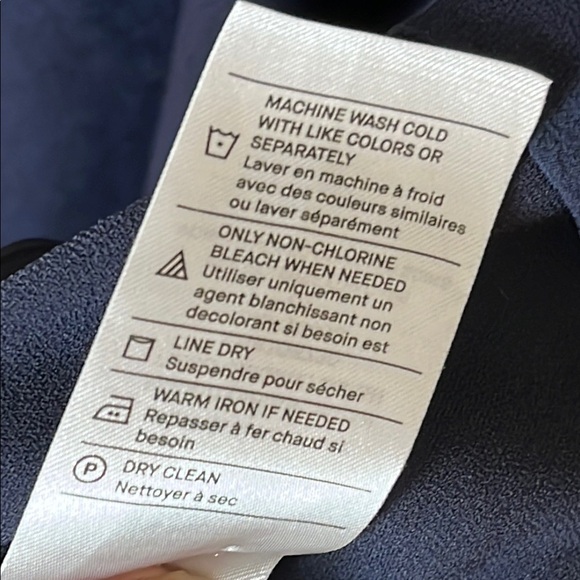 VINCE Navy Blue 3/4 Sleeve Sheath Shift Dress- Size Medium - Picture 6 of 11